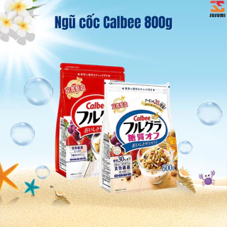 Ngũ cốc Calbee Nhật Bản hoa quả sấy khô 800g (Date T7/2024)