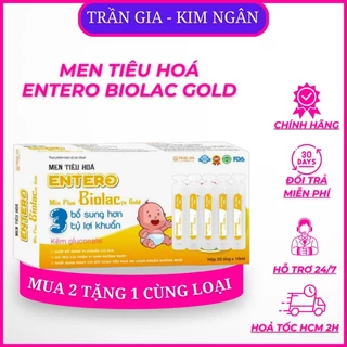 Men tiêu hoá cho trẻ ENTERO MIN PLUS BIOLAC TO GOLD Trần gia Kim ngân chính hãng hộp 20 ống