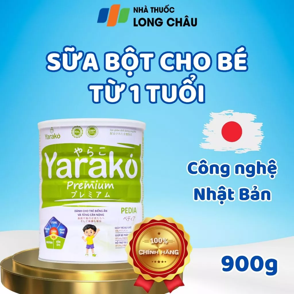 Sữa Tăng Cân Cho Bé YARAKO PREMIUM PEDIA Tăng Khả Năng Hấp Thu Cho Trẻ Biếng Ăn Và Tăng Cân Nặng