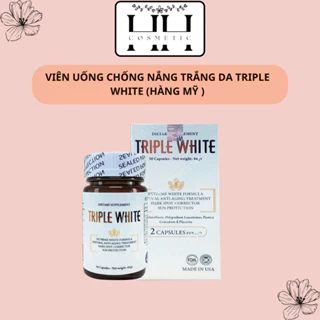 VIÊN UỐNG TRIPLE WHITE CHỐNG NẮNG TRẮNG DA 50 VIÊN  (HÀNG MỸ )