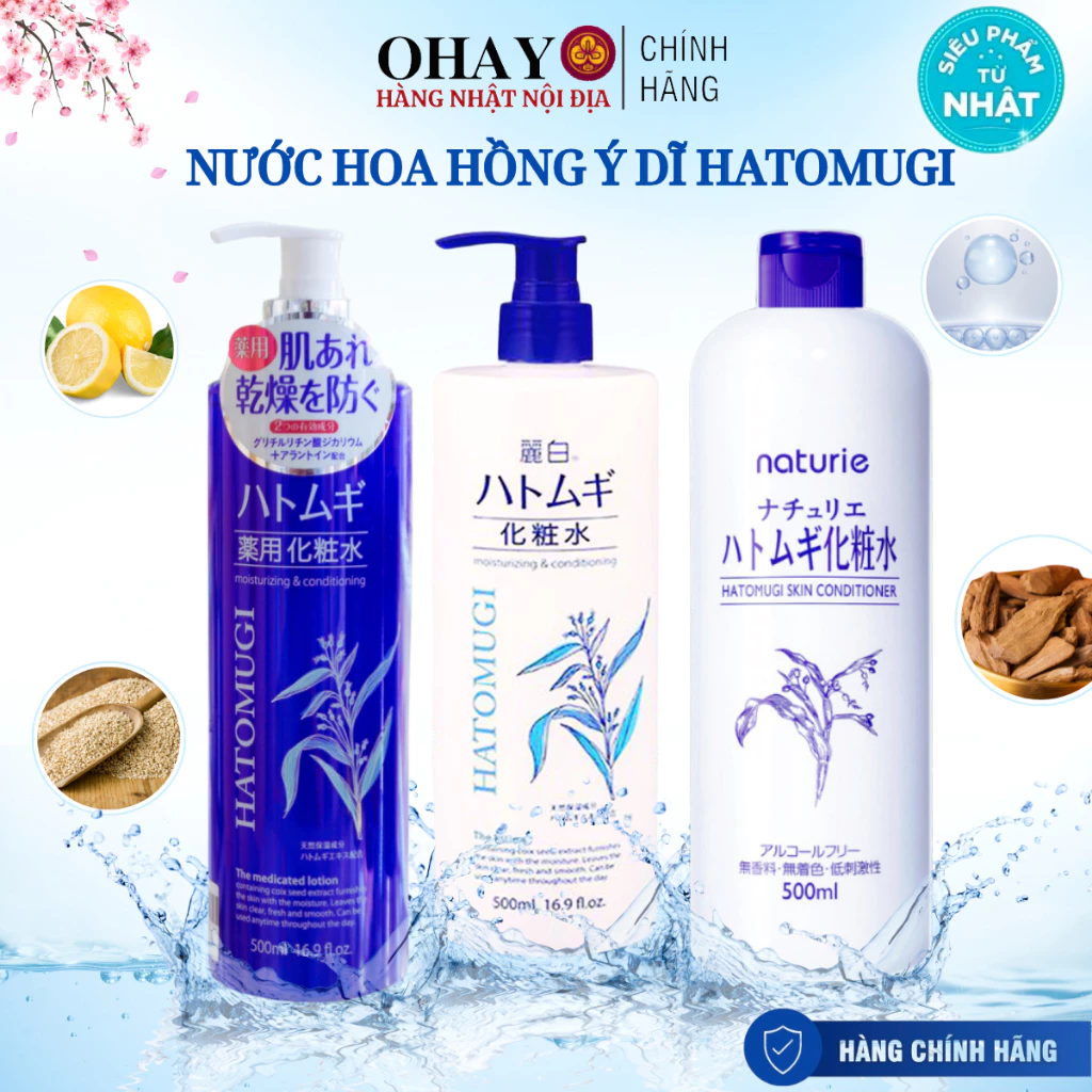 <CÓ TÁCH LẺ> Nước Hoa Hồng Ý Dĩ Hatomugi Nhật Bản-Ohayo Shop