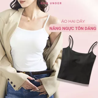 Áo hai dây thun nữ cao cấp vải cotton 100% co dãn tốt, áo ba lỗ nữ tôn dáng GOM UNDER - SA-6081