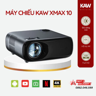 Máy Chiếu Android 4K KAW XMAX10 Kết Nối Wifi, Độ Nét Cao, Sử Dụng Trong Gia Đình, Dạy Học, Hội Nghị