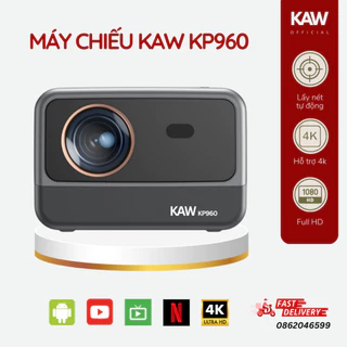 Máy chiếu mini KAW KP960 chất lượng hình ảnh 4K, độ sáng lớn, độ phân giải FULL HD 1080P, kết nối đa thiết bị