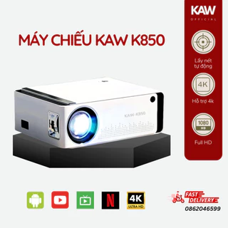 Máy chiếu KAW K850 Độ Phân Giải 1080P, Hỗ Trợ 4k, Tự Động Lấy Nét, Sử Dụng Trong Gia Đình