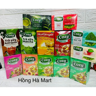 Trà Cozy Hòa Tan Ice Tea Các Vị Thức Uống Giải Khát Thanh Nhiệt Tươi Mát Trà Đào, Trà Chanh, Trà Vải (Hộp 16 gói x 15gr)