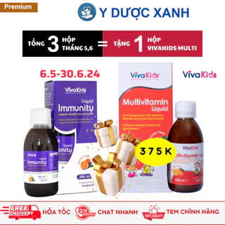 Mua [Chính Hãng] VIVAKIDS IMMUNITY LIQUID, 200ml, Bổ sung vitamin khoáng chất  - Y Dược Xanh