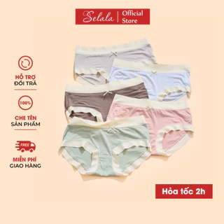 COMBO 5 Quần Lót Nữ Selala Cotton Viền Su Kháng Khuẩn Mềm Mịn Cạp Vừa QC18