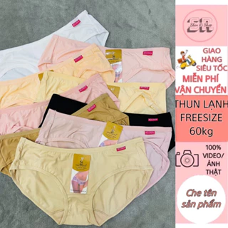 Set 5 quần lót nữ thun lạnh mềm mát freesize dưới 60kg giá rẻ