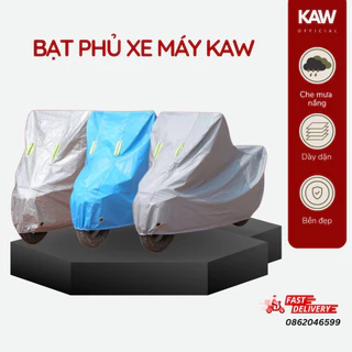 Bạt phủ xe máy KAW chống mưa nắng, bụi bẩn trùm cả xe, vải dù pha nilon chống thấm