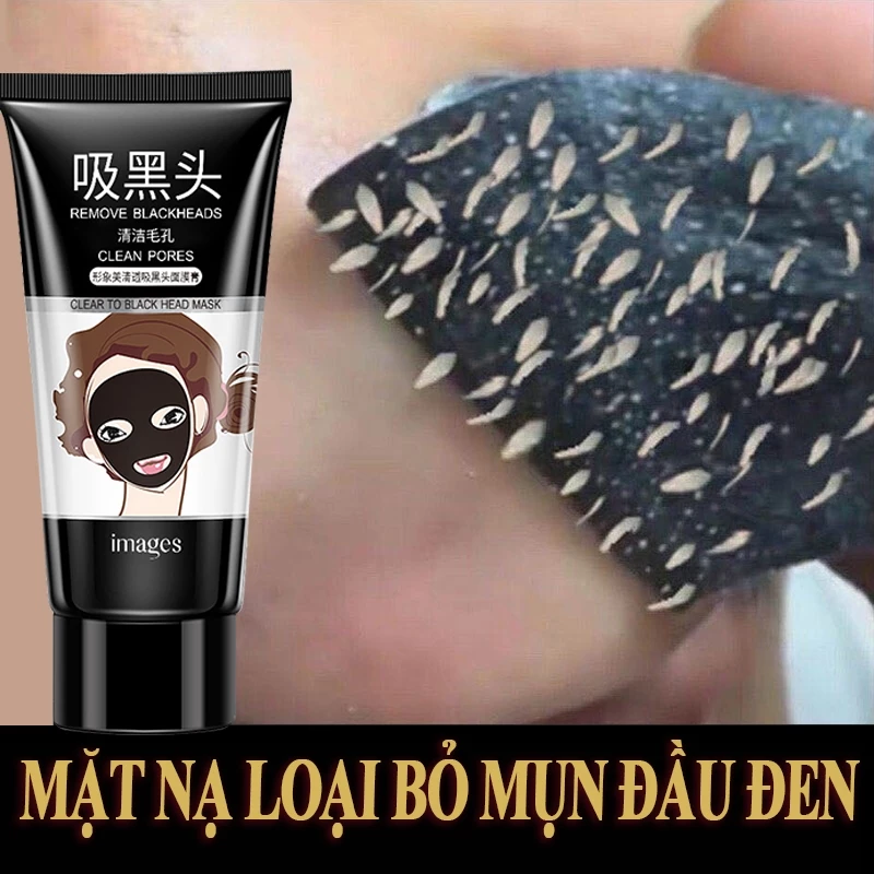 Mặt nạ mụn đầu đen Loại bỏ mụn đầu đen gel lột mụn đầu đen Sâu làm sạch lỗ chân lông co lại Loại bỏ mụn đầu đen 60g