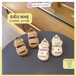 Sandal tập đi cho bé gái bé trai mùa hè Bunny Store, dép cho bé sơ sinh 6 tháng đến 3,5 tuổi KTD01