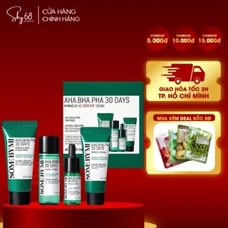 Bộ Kit 4 sản phẩm dưỡng da giảm mụn Some By Mi AHA - BHA - PHA 30 Days Miracle AC SOS Kit