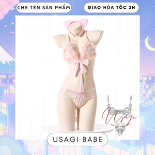 [USAGI] Bộ đồ lót hóa trang cosplay bé mèo hồng đáng yêu và gợi cảm