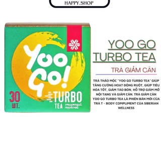 Trà thảo mộc giảm cân Trà thải độc ruột, Yoo Go Turbo Tea siberian Trà detox giãm mỡ hộp 30 gói  SLhealthcare