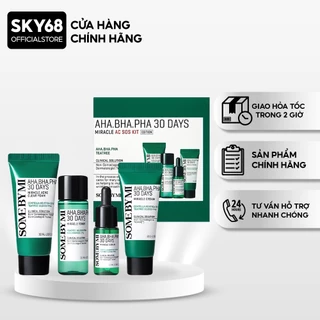 Bộ Kit 4 sản phẩm dưỡng da giảm mụn Some By Mi AHA BHA PHA 30 Days Miracle AC SOS Kit