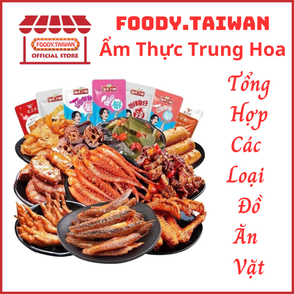 Đồ Ăn Vặt Tổng Hợp Các Món Cay Siêu Ngon - Ăn Vặt Nội Địa Trung - Đồ Ăn Trung Quốc - Gói 10g- 50g - foody.taiwan