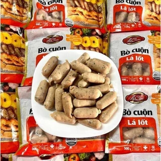 Bò cuốn lá lốt Lacusina 500g chiên, nướng, ăn vặt, xiên que