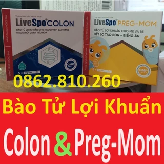 [QUÀ TẶNG CÓ GIỚI HẠN] COMBO bào tử lợi khuẩn livespo colon & preg-mom preg mom pregmom ổn định tiêu hóa đại tràng