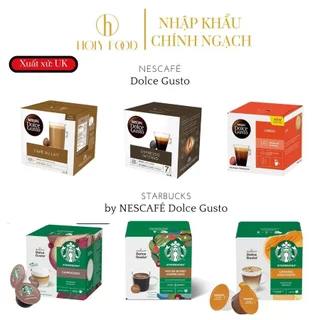 CÀ PHÊ VIÊN NÉN NESCAFE, STARBUCKS DOLCE GUSTO CÁC VỊ HỘP 12-16 VIÊN - NHẬP KHẨU CHÍNH NGẠCH UK