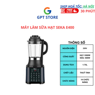 Máy Làm Sữa Hạt Seka E400, 14 Chức Năng Xay Nấu, Dung Tích 1.7L, Cống Suất 1800W, Bảo Hành 12 Tháng