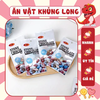 Kẹo Sỏi Đá Nhân Socola Yomy Gói 16G, đồ ăn vặt tuổi thơ, Ăn vặt Khủng Long