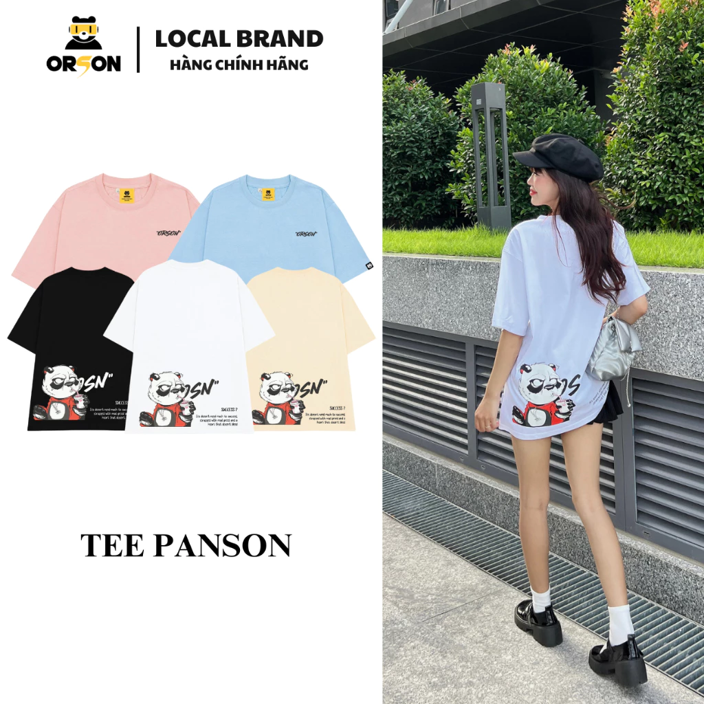 Áo thun Local Brand Orson Studio - Tee PANSON Áo Form Rộng Tay Lỡ Dành Cho Nam Nữ, Thoáng Mát,Co Dãn