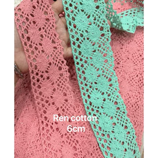 ren cotton rộng 6cm ren viền trang trí