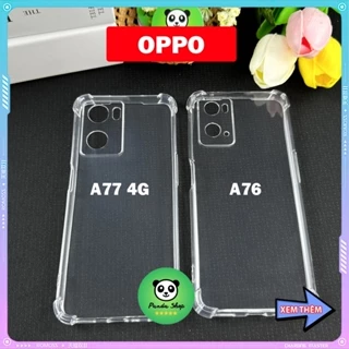 Ốp Oppo A76 / A77 4G Bảo Vệ Cam, Chống Sốc, Trong Suốt, Silicon