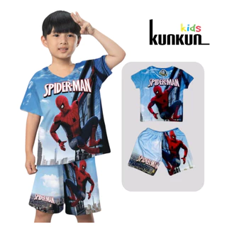 Đồ bộ bé trai thun lạnh in 3d người nhện Spiderman Kunkun Kid TP007-TP1065-TP1060- Quần áo trẻ em size đại từ 10-60kg