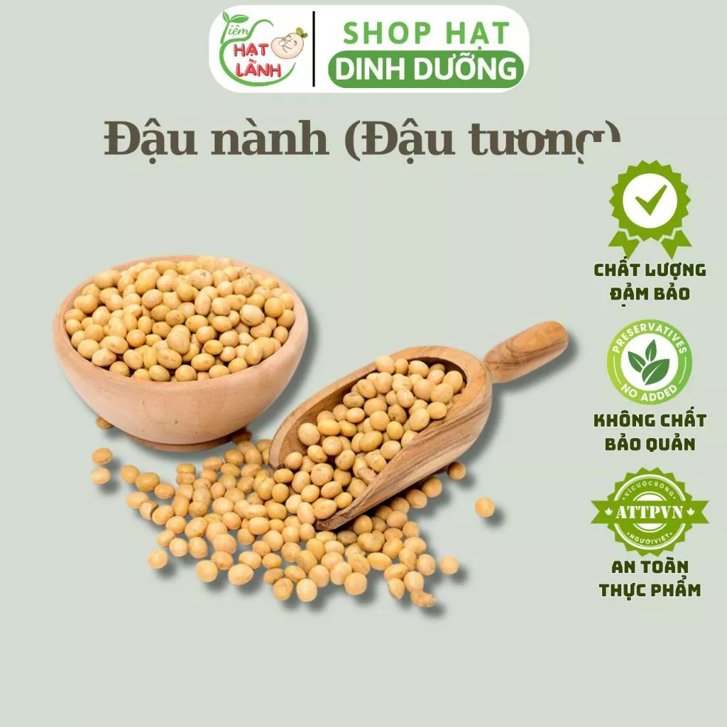 Hạt đậu nành (đậu tương) túi 100g, 200g, hạt dinh dưỡng làm sữa tốt cho sức khỏe -  Tiệm hạt lành