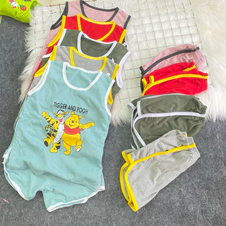 Đồ bộ ba lỗ cotton cho bé trai size 7-17kg chất đẹp