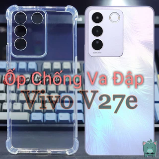 Ốp Lưng Vivo S16e 5G / V27e 4G Dẻo Trong Suốt Chống Va Đập Có Gù Bảo Vệ 4 Gốc Silicon Cao Cấp