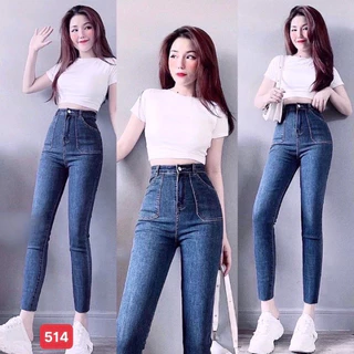 8 MẪU Quần JEAN Nữ 2024 Lưng Cao chuần shop VNXK bao đẹp chất lượng ,bó co giãn vải dày mịn( đổi trả nếu không ưng)