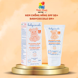 Kem chống nắng cho bé Babycoccole 0M+ an toàn cho trẻ sơ sinh & em bé da nhạy cảm SPF 50+ 30ml