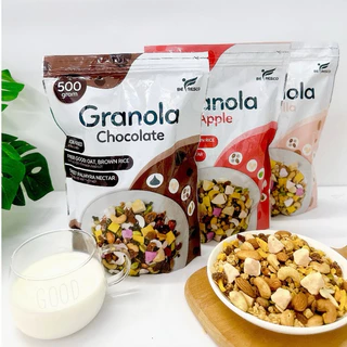 Ngũ cốc siêu hạt Befresco Granola mix viên sữa chua gói 500G ăn kiêng giảm cân