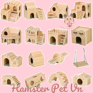 Nhà Ngủ Gỗ Nhiều Hình Cho Hamster Và Thú Cưng Nhỏ