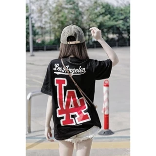 Áo Phông MLB LA In Lụa Cao Cấp Chất Cotton 2 Chiều Hàng Đẹp Chuẩn Tag-Áo Thun LA Hàng Đẹp Hottrend 2024 Mới MS 132