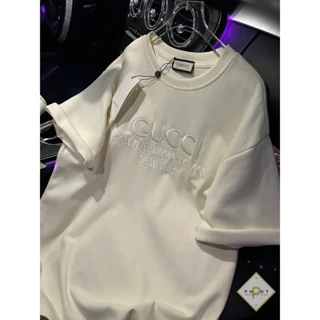 Áo Phông Nam Nữ GUCCI Thêu Chữ UNISEX Chất Xịn Cổ Bo NEW HOT.