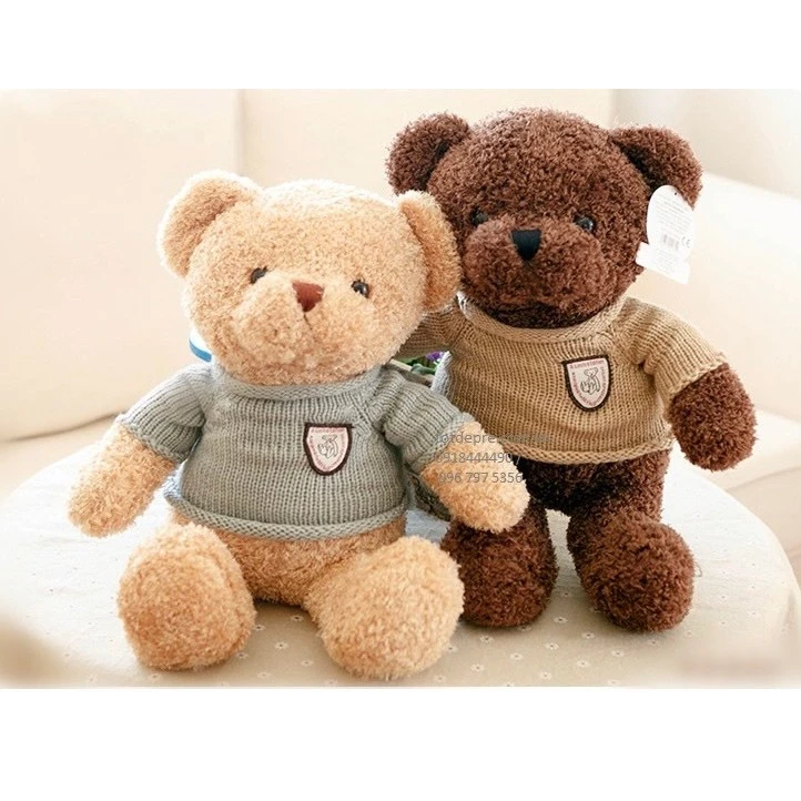 Gấu Bông Teddy Head Tales Nhồi Bông Gòn Cao Cấp, Lông Xoắn Mịn, An Toàn Cho Bé