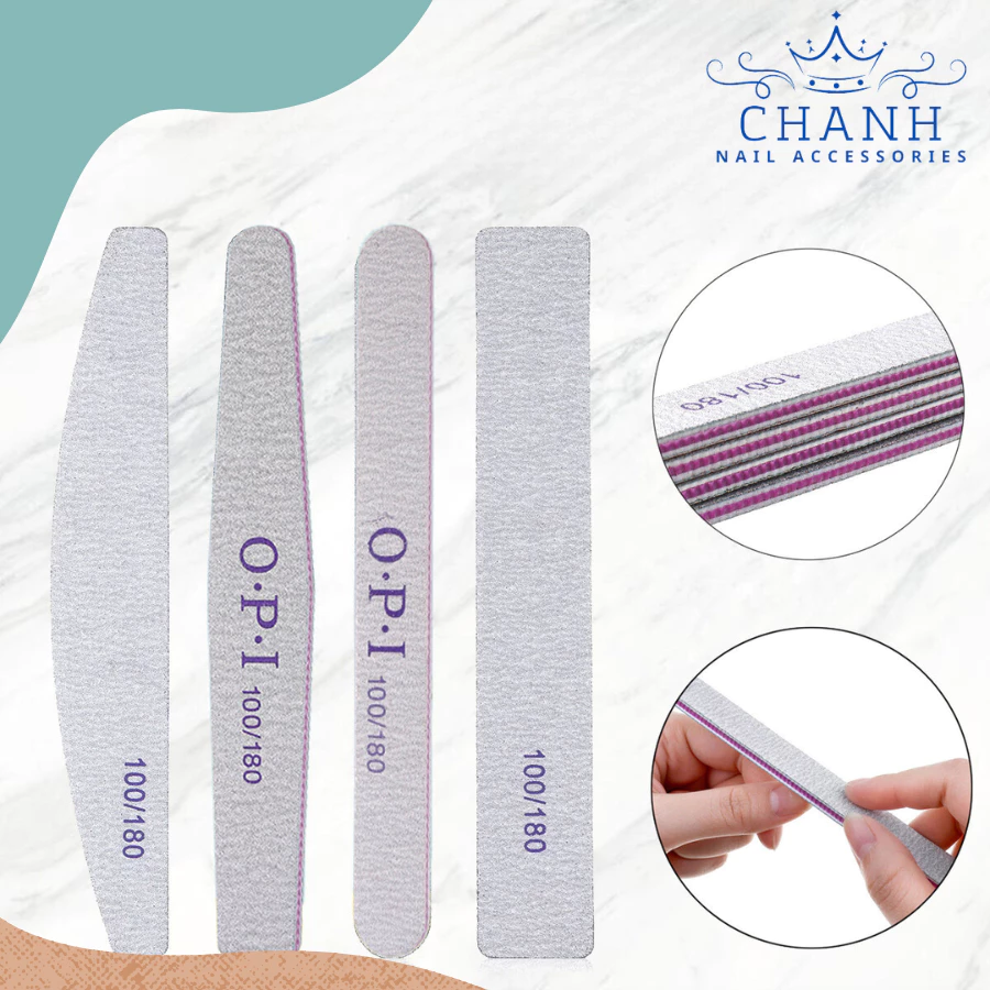 Dũa Phom Móng OPI , Dũa Nail  Mài Phom Móng Hàng Cứng Đẹp Chanh Nail