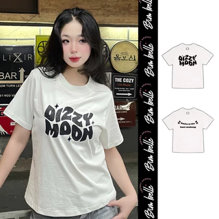 Áo Thun Baby Tee BIMBELLE In Chữ "DIZZY MOON" Kim Tuyến, Chất Liệu Cotton Mềm Mịn Thoáng Mát