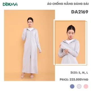 S-M-L Áo chống nắng chống UV dáng dài nữ Dokma DA2169 (35-55kg)