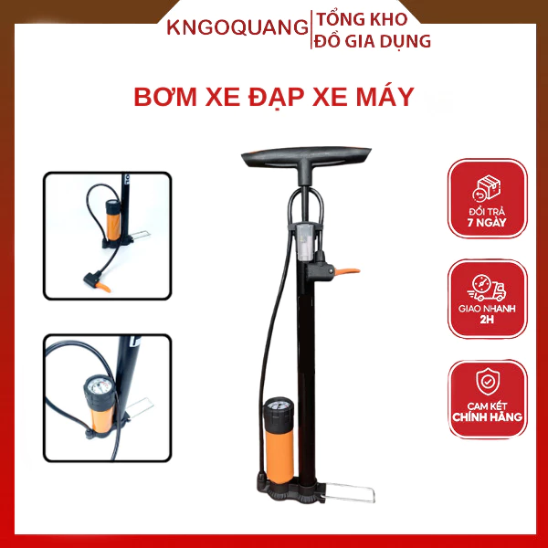 Bơm Xe Đạp Xe Máy Thiết Kế Tiện Lợi, Dễ Dàng Sử Dụng, Bơm Xe Có Thể Đem theo Thiết kế thông minh lực bơm nhẹ nhành