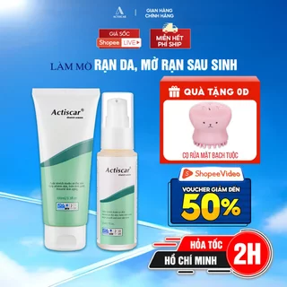 Combo Rạn Da Actiscar Stretch 100ml Hỗ Trợ Mờ Rạn Da Sau Sinh, Rạn Cơ Địa, Rạn Do Tăng Cân Đột Ngột Mờ Thâm Sạm, Mờ Sẹo