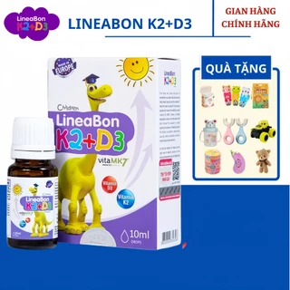 Lineabon - Vitamin D3 K2 Tinh Khiết Giúp Bé Ngủ Ngon, Cao Lớn 10ml