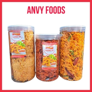 [ Combo 3 món siêu hời ] Khô Gà Lá Chanh 300Gram + Khô Bò Sợi Ngắn 300Gram + Khô Mực Cán Tẩm Gia Vị 200Gram