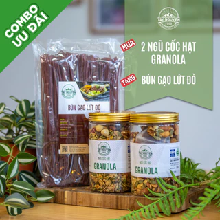 Combo 2 hũ Granola không đường tặng 1 bịch Bún gạo lứt đỏ 500g Tây Nguyên Food – Việt Nam