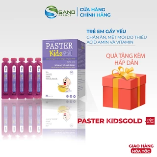 Siro bé Tăng cường sức đề kháng Paster Kids Gold Sanofia  Hộp 20 ống , giúp bé hết biếng ăn, trẻ ăn nhanh hơn, giảm mệt