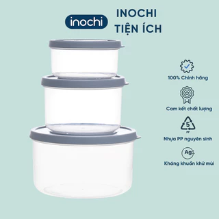 Bộ 3 hộp nhựa tròn INOCHI đựng thực phẩm 500-1000-2000ml và 750-1500-2500ml